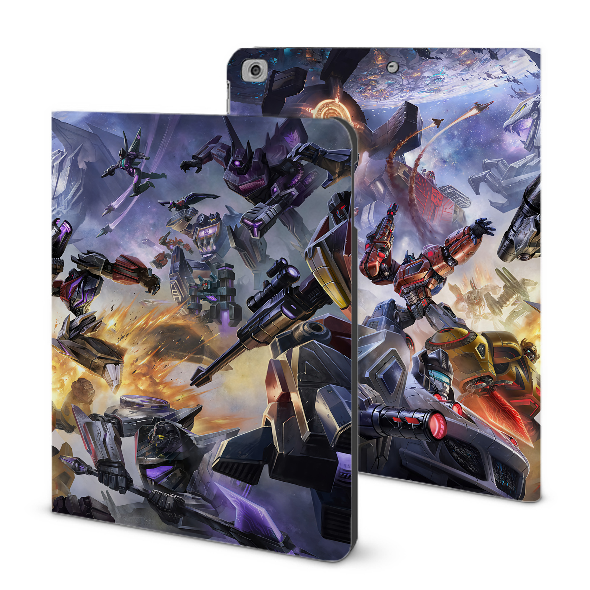 （画像用） Transformers トランスフォーマー IPad ケース ブック型 PUレザー TPU 耐衝撃 軽量 薄型 ペン収納なし 全面保護 IPad 各モデル対応